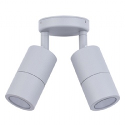 Aluminium Grey Double Adjustable Wall Pillar Lights