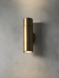 Polished Brass Up & Down Wall Pillar Lights
