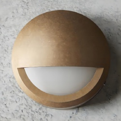 Aged Brass Step Lights with Eyelid