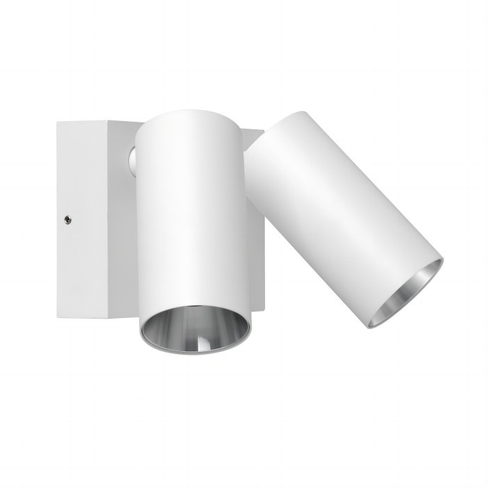 Aluminium White Brass Reno Double Adjustable Spot Lights
