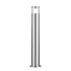 Perspex Lens Titanium Aluminium Bollard Light