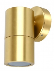 Polished Brass Fixed Down Wall Pillar Lights