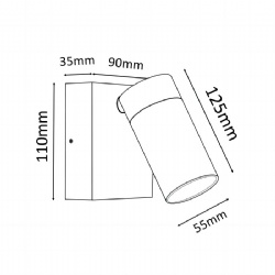Aluminium White Reno Single Adjustable Spot Lights