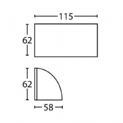 Ridge Solid Bronze Rectangular Step Light