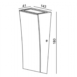 Aluminium White LED Wall Light