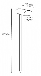 Solid Brass Garden Spike Light