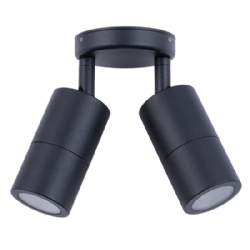 Aluminium Black Double Adjustable Wall Pillar Lights